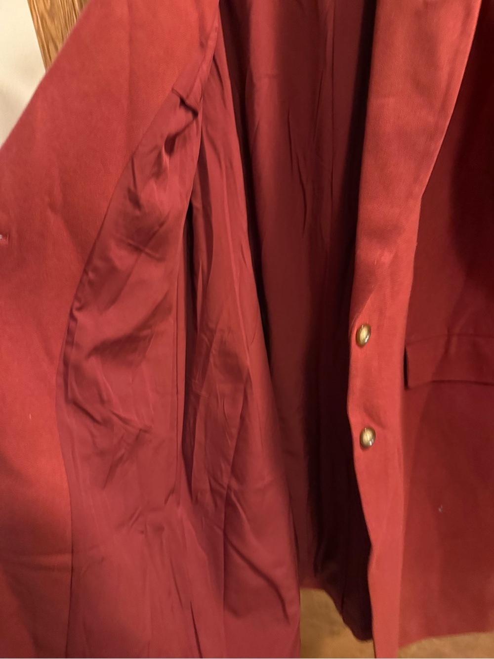 ESTELLE Rust Red Coat with Clean Label - Picture 3 of 3